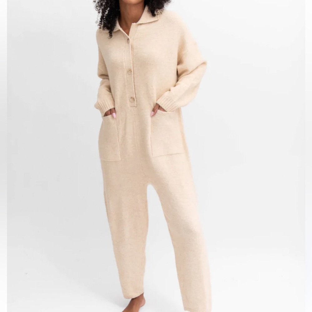Smash + Tess Cream Jumpsuit